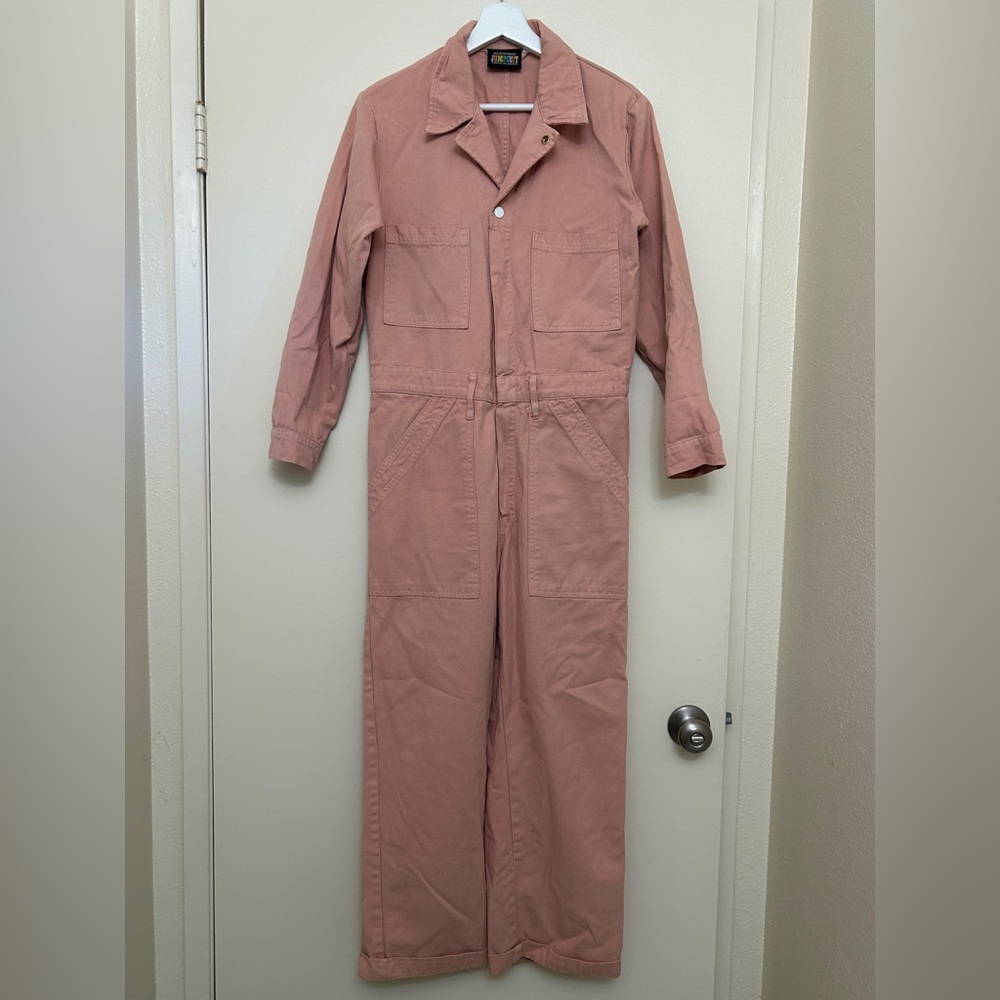 Big Bud Press Pink long-sleeve utility jumpsuit size small
